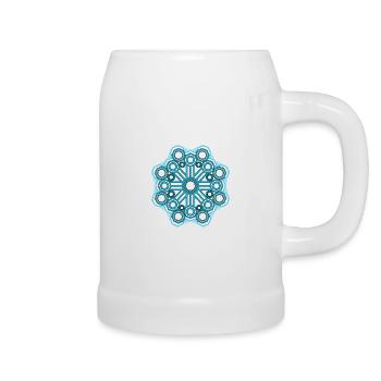 Sacred Geometry Psychedelic Goa - Bierkrug - Weiß - Rechts