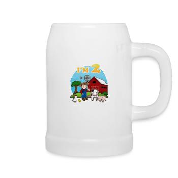 Ferme je suis 2 ans 2ème anniversaire - Chope en céramique - blanc - Droite
