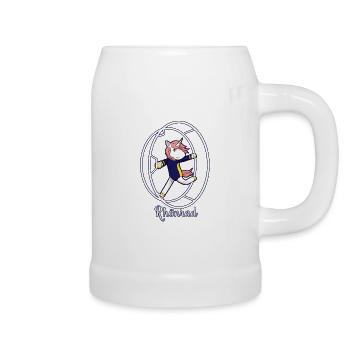Rhönrad Rhönradturnen Rhönradturnerin Einhorn - Bierkrug - Weiß - Rechts