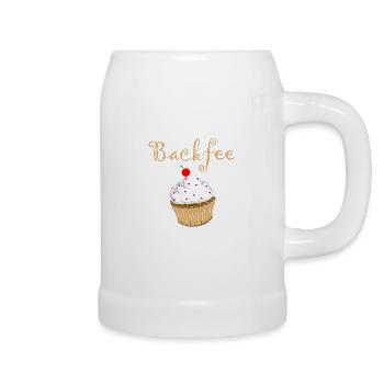 Backfee Backen Bäckerin Konditorin Hobbybäckerin - Bierkrug - Weiß - Rechts