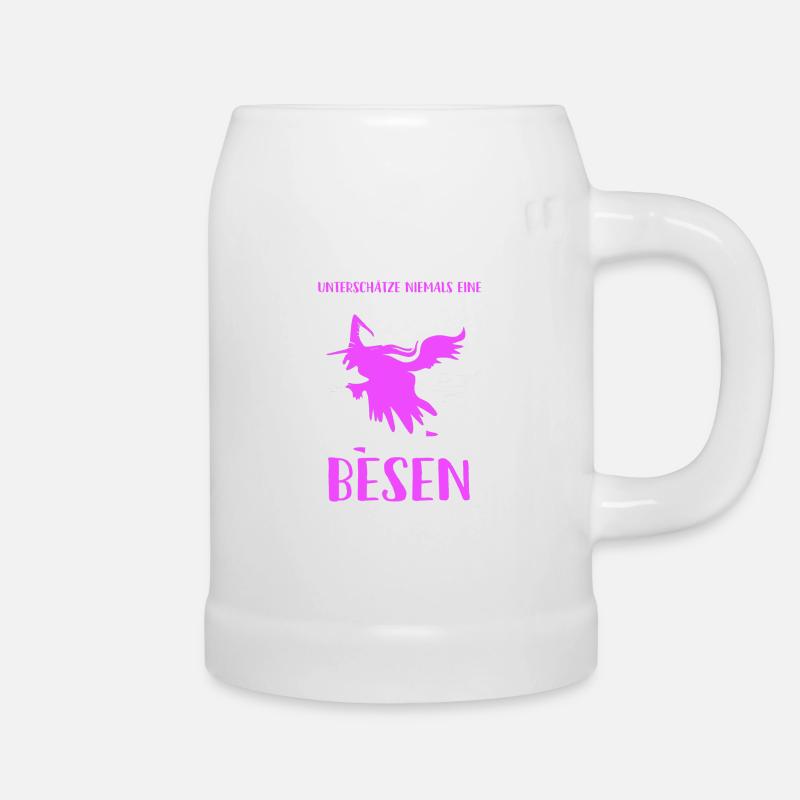 Putzfrau Putzfee Gebäudereiniger lustiger Spruch - Bierkrug - Weiß