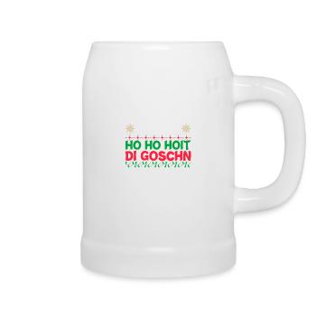 Ho Ho Hoit Di Goschn Weihnachten Spruch Geschenk - Bierkrug - Weiß - Rechts