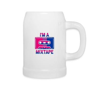 I'm A Mixtape Bisexuality Bisexuality Bisexual - Beer Mug - white - Right