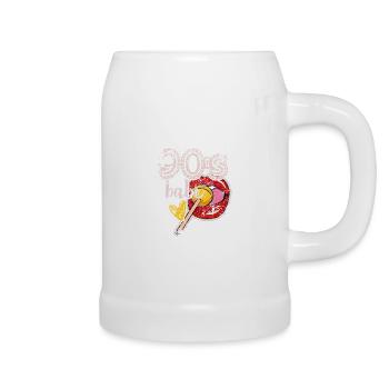 Costume des années 90 - Chope en céramique - blanc - Droite