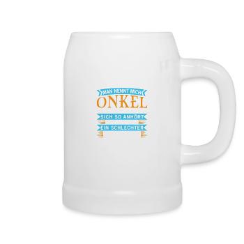 Man Nennt Mich Onkel Komplize Spruch Lustig - Bierkrug - Weiß - Rechts