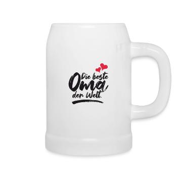 Die beste Oma der Welt - Bierkrug - Weiß - Rechts