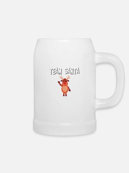 Team Santa - Bierkrug - Weiß