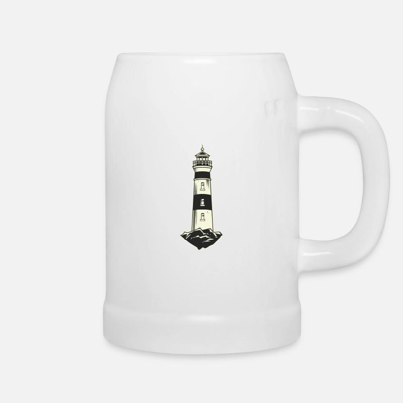 Lighthouse Lighthouse - Beer Mug - white