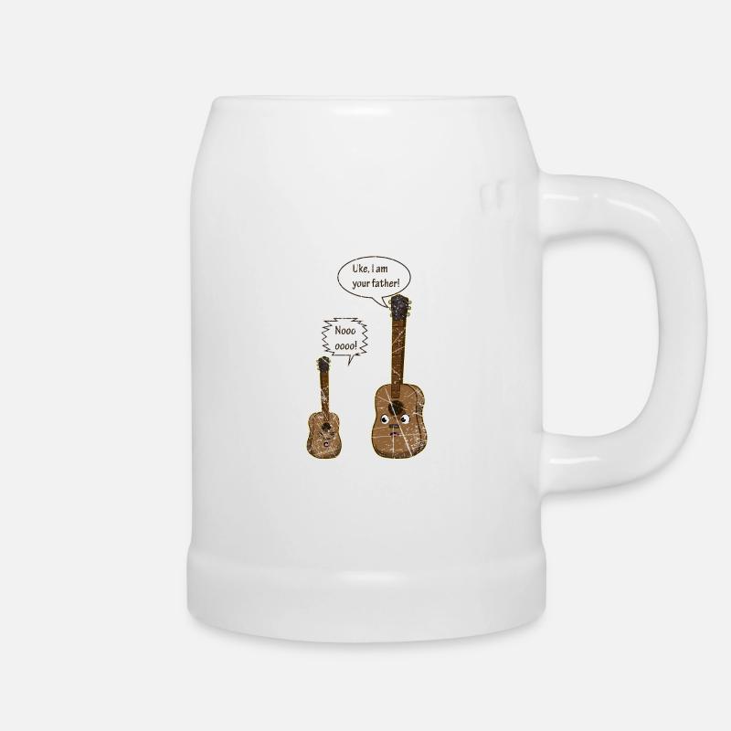 Ukulele Guitar Father Guitar Saying Funny - Chope en céramique - blanc
