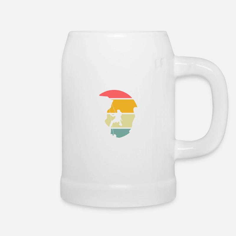 Rock climber gift - Beer Mug - white