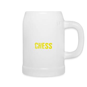 Schach Schachspieler Geschenkidee - Bierkrug - Weiß - Rechts