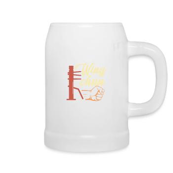 Wing Chun Geschenk - Bierkrug - Weiß - Rechts