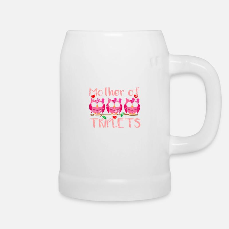 Mutter Drillinge Geschenk - Bierkrug - Weiß