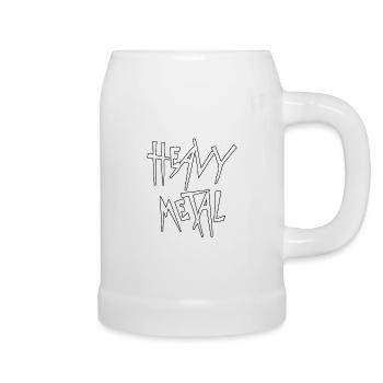 Heavy Metal - Chope en céramique - blanc - Droite