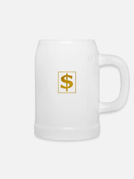 Dollar - Bierkrug - Weiß
