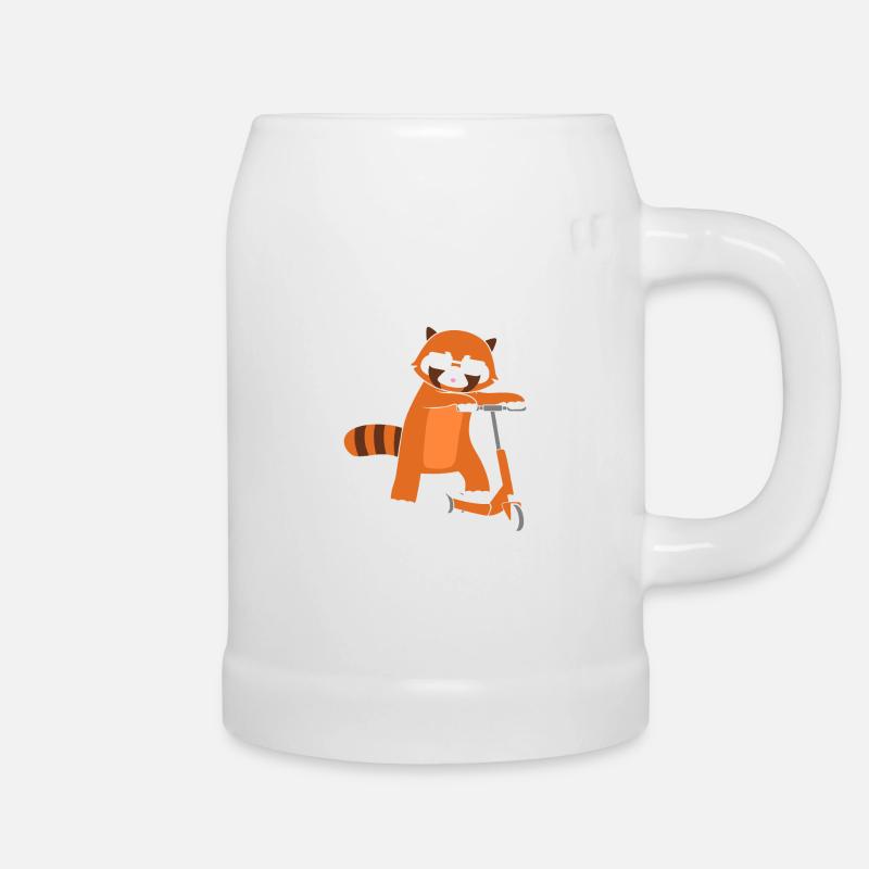 Red Panda E Scooting Scooting Roller - Beer Mug - white