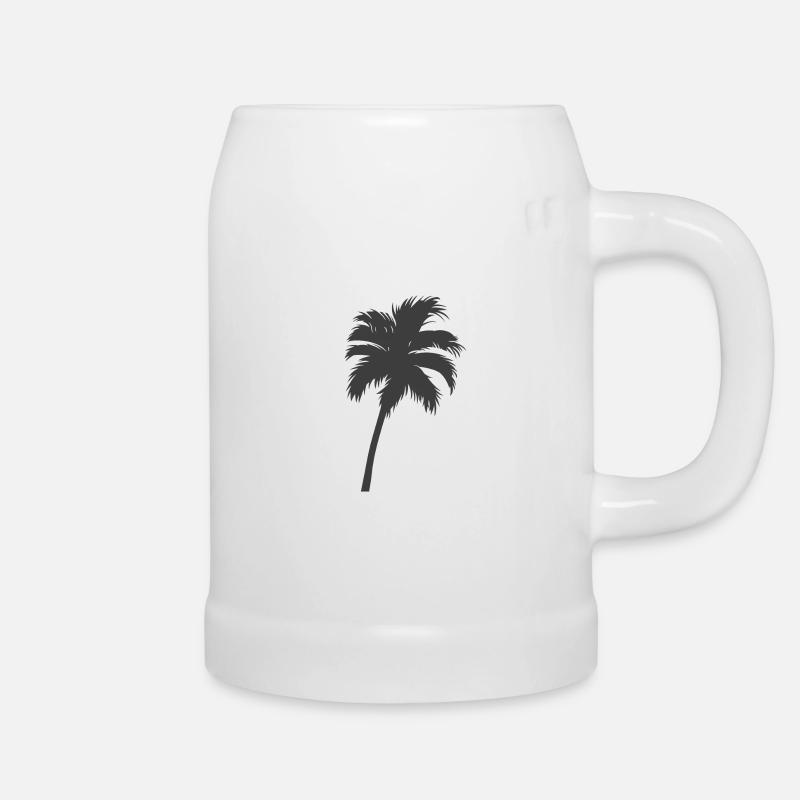 Palme Palm - Bierkrug - Weiß