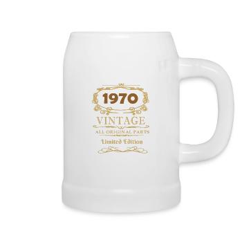 Pièces d'origine 1970 - Chope en céramique - blanc - Droite