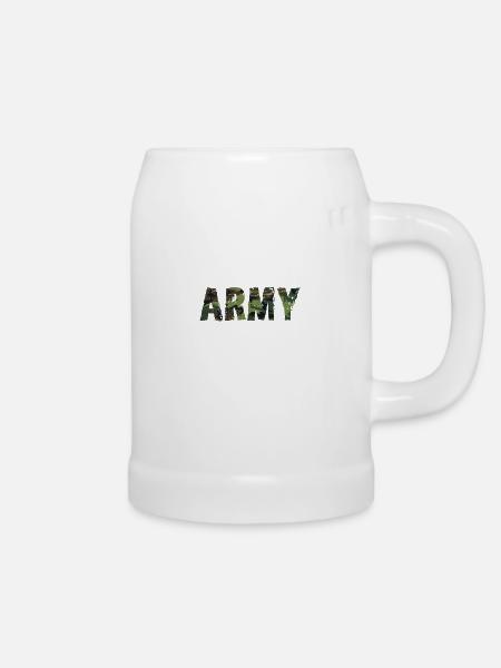 Militär - Bierkrug - Weiß