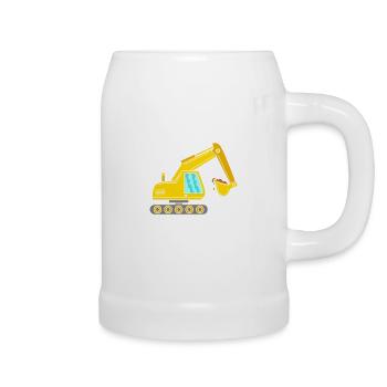 pelleteuse - Chope en céramique - blanc - Droite