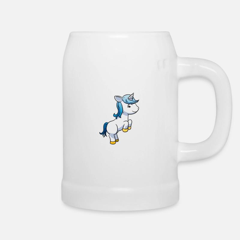 Einhorn - Bierkrug - Weiß