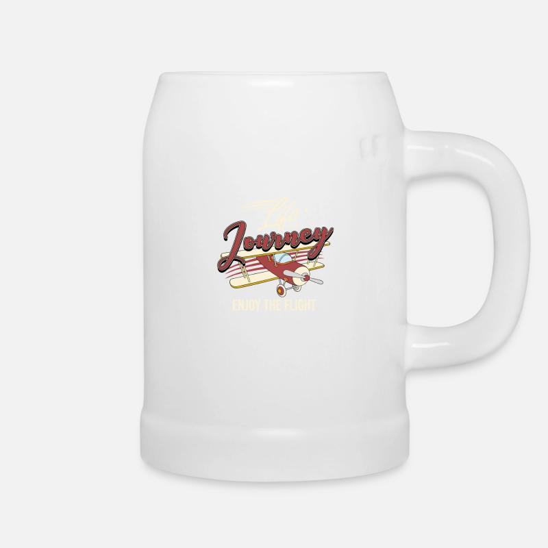 Flugzeug - Bierkrug - Weiß