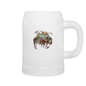 Fête des pères 4x4 - Chope en céramique - blanc - Droite