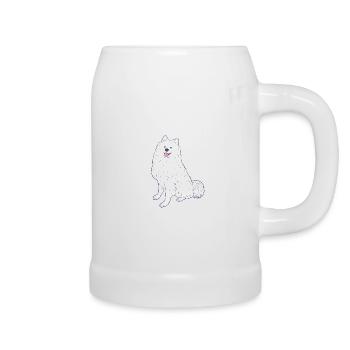 Samojede Hund - Bierkrug - Weiß - Rechts