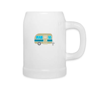caravane - Chope en céramique - blanc - Droite