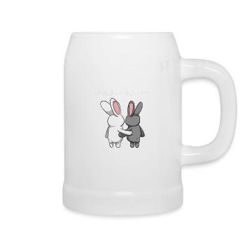 Best Friends Forever rabbit partner - Beer Mug - white - Right