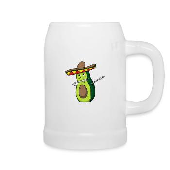 Avocado Dab Mexico Sombrero Dabbing - Beer Mug - white - Right