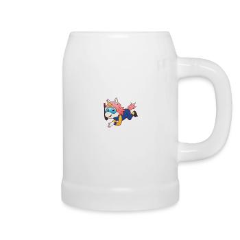 Plongée licorne plongée plongeur licorne - Chope en céramique - blanc - Droite