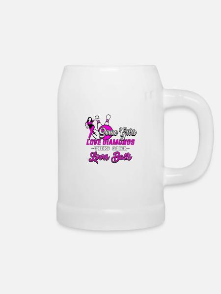 Bowling, Bowling girl - Bierkrug - Weiß