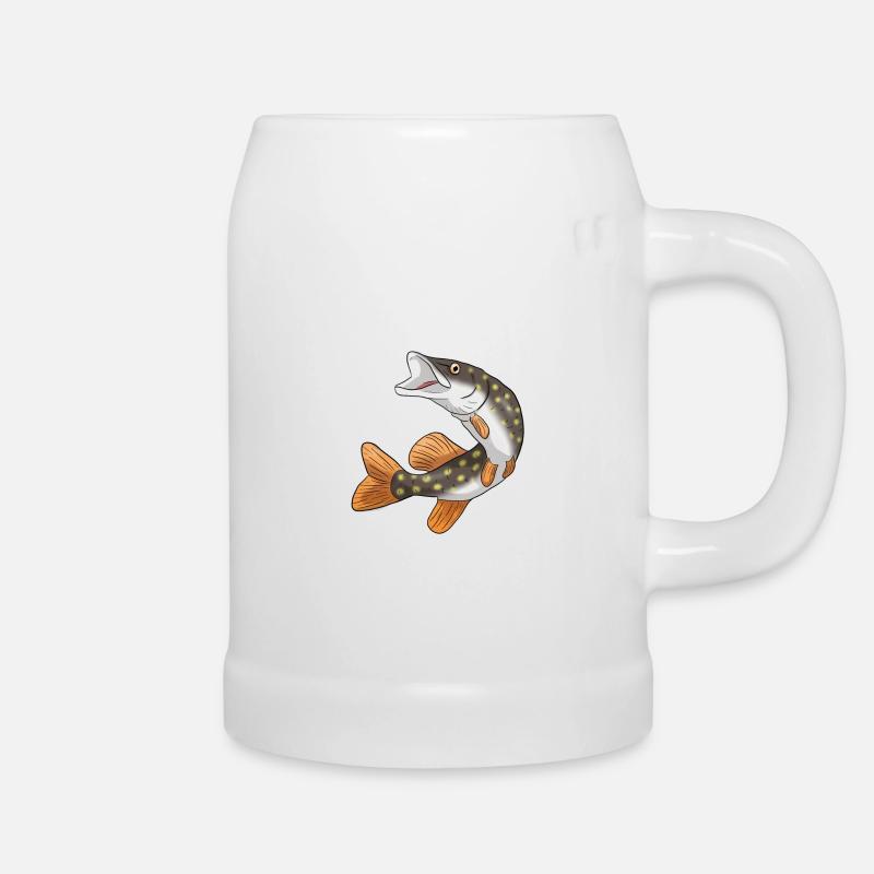 pike - Beer Mug - white