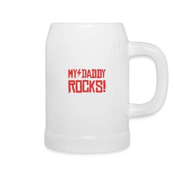 My Daddy Rocks - Bierkrug - Weiß - Rechts