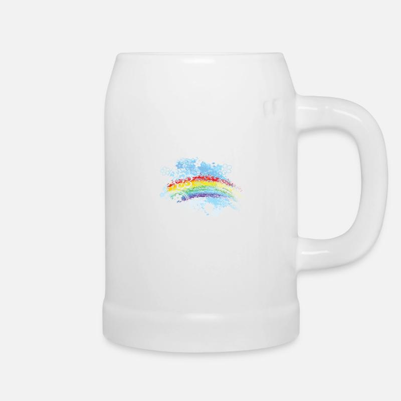 Regenbogen Gay Pride Csd Homo Lesben Party - Bierkrug - Weiß