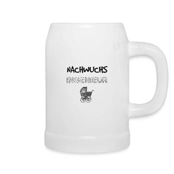 Nachwuchs Ingenieur Geburt Baby Geschenkidee - Bierkrug - Weiß - Rechts