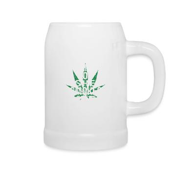 smoke marijuana - Beer Mug - white - Right