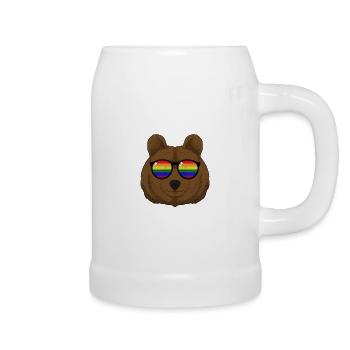 LGBT Bear - Bierkrug - Weiß - Rechts