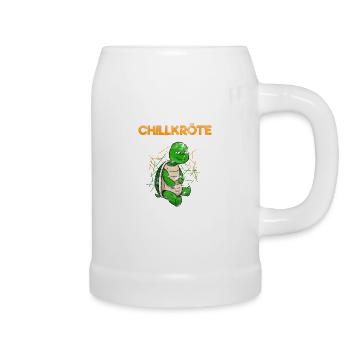 Chillige Schildkröte Gechillte Lustig Spruch - Bierkrug - Weiß - Rechts