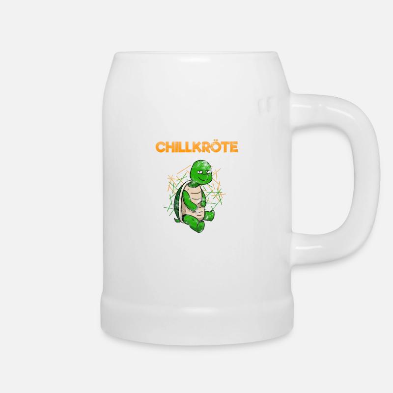 Chillige Schildkröte Gechillte Lustig Spruch - Bierkrug - Weiß