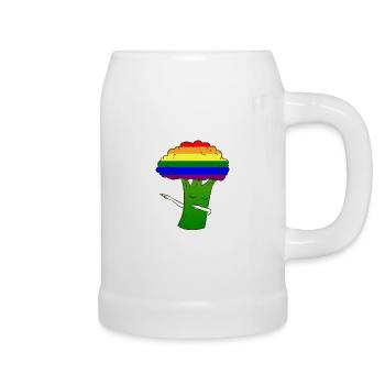 LGBT Broccoli - Bierkrug - Weiß - Rechts