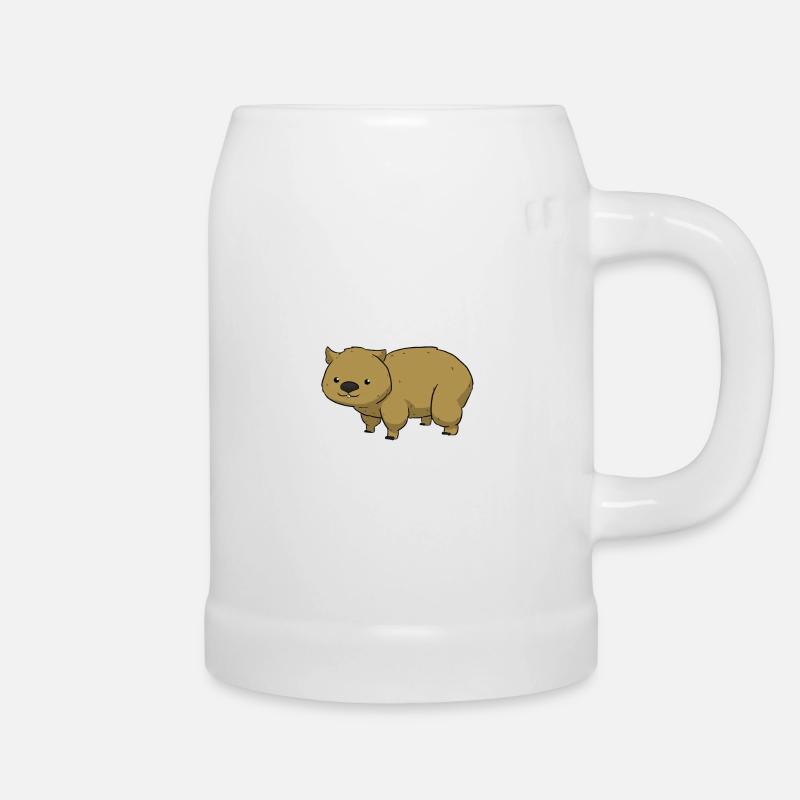 Wombat - Bierkrug - Weiß