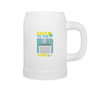 90s 90s fashion 90s party 90s - Beer Mug - white - Right