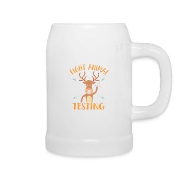 Fight Animal Testing Animal Rights Fighter - Bierkrug - Weiß - Rechts