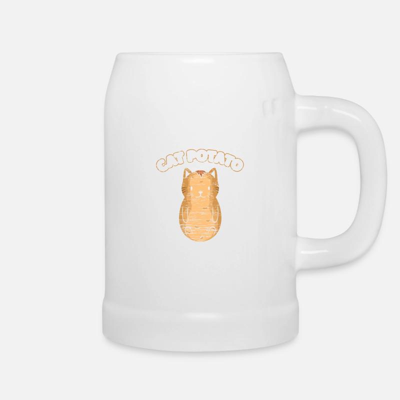 Pomme de terre chat - Chope en céramique - blanc