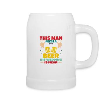 Jga Bachelor beer saying funny - Beer Mug - white - Right
