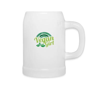 Veganerin Geschenk - Bierkrug - Weiß - Rechts