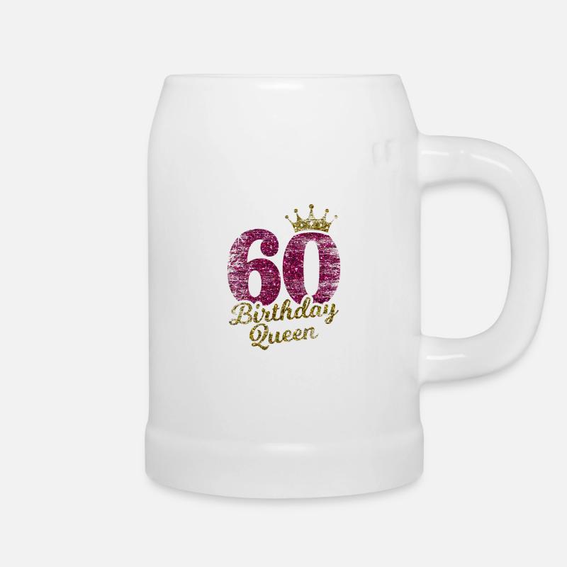 60 ans Bday Queen 60e anniversaire Queen Sixty - Chope en céramique - blanc