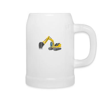 Bagger - Bierkrug - Weiß - Rechts